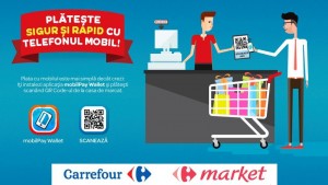 Românii vor putea plăti cumpărăturile cu aplicația mobilPay Wallet în hipermarketurile și supermarketurile Carrefour din România